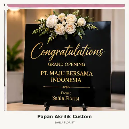 Papan Bunga Akrilik Medan Selayang